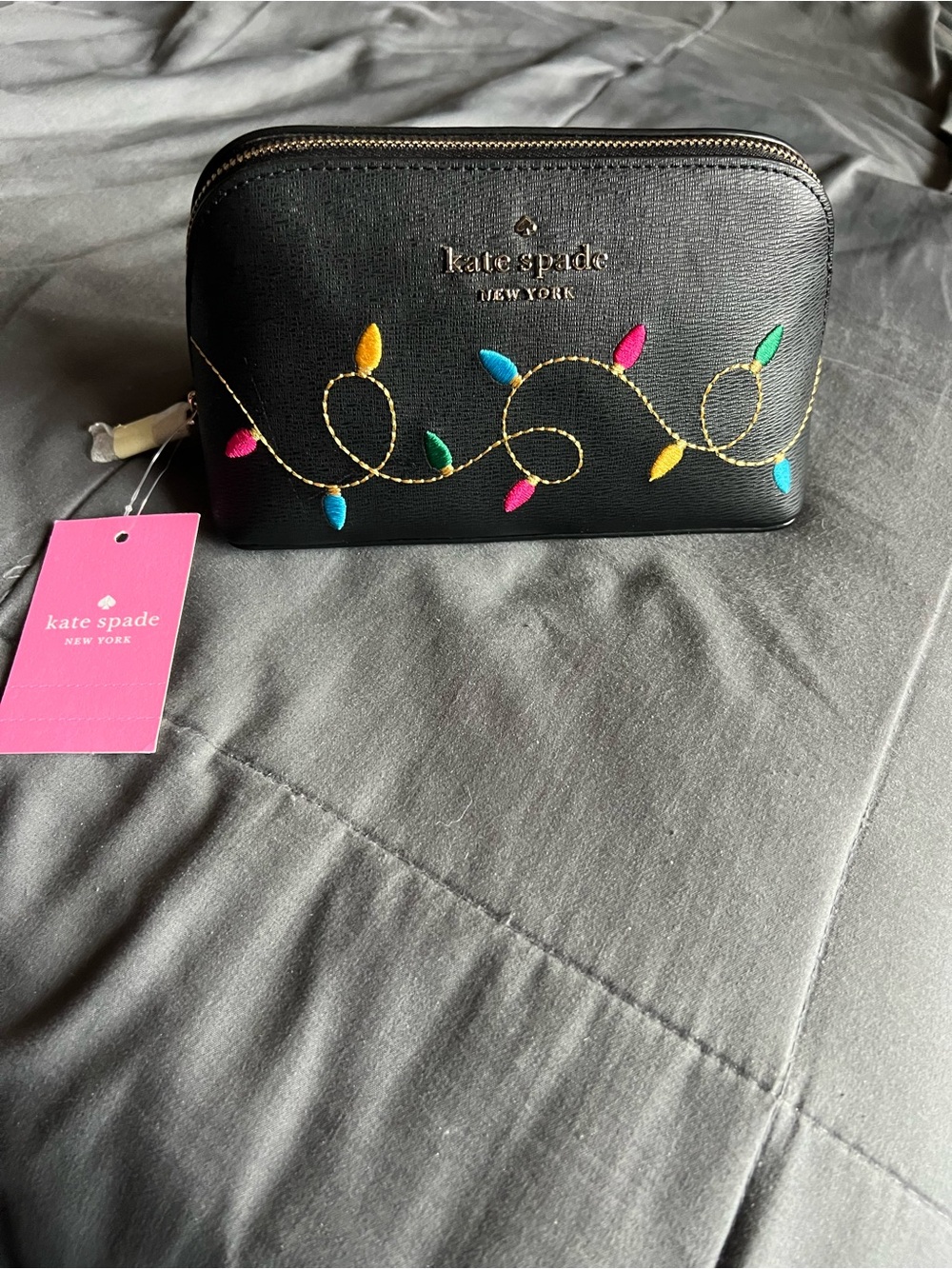 kate spade String Lights Holiday Cosmetic Case